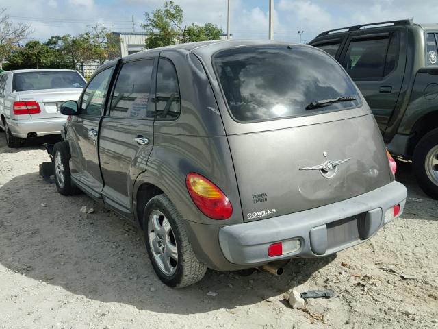 3C4FY4BB21T548613 - 2000 CHRYSLER PT CRUISER GRAY photo 3