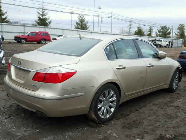 KMHGC4DE4AU074885 - 2010 HYUNDAI GENESIS 3. GOLD photo 4