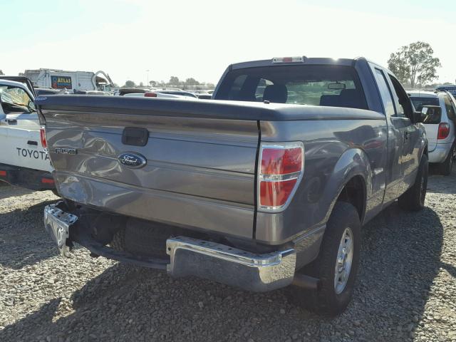 1FTRX12809FA31786 - 2009 FORD F150 SUPER GRAY photo 4