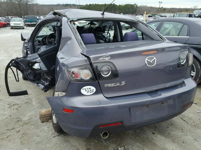 JM1BK12F271647885 - 2007 MAZDA 3 I GRAY photo 3