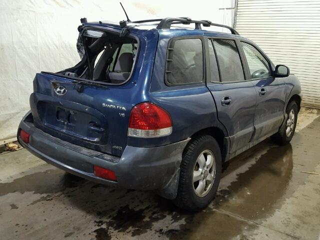 KM8SC73D96U112297 - 2006 HYUNDAI SANTA FE G BLUE photo 4