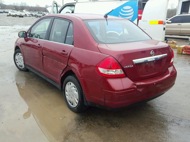 3N1BC11E99L371581 - 2009 NISSAN VERSA S RED photo 3