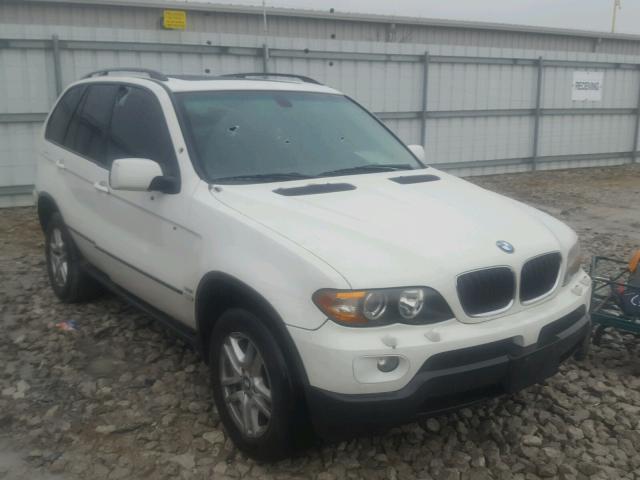 5UXFA13585LY17967 - 2005 BMW X5 3.0I WHITE photo 1