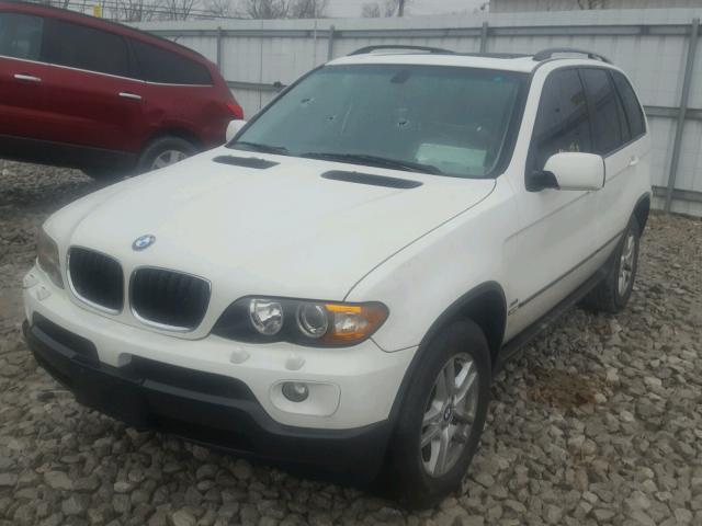 5UXFA13585LY17967 - 2005 BMW X5 3.0I WHITE photo 2