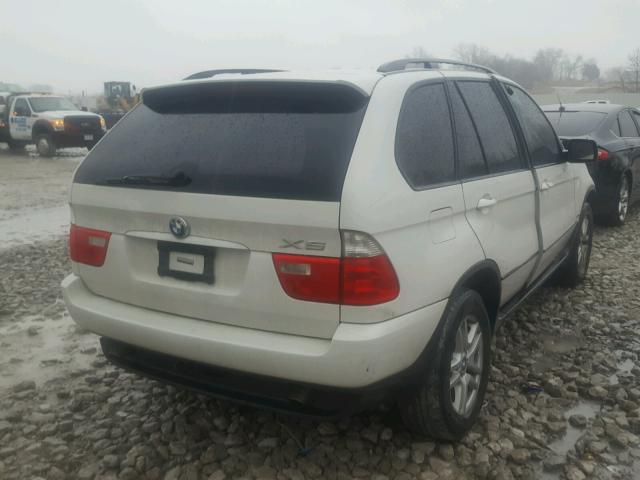 5UXFA13585LY17967 - 2005 BMW X5 3.0I WHITE photo 4