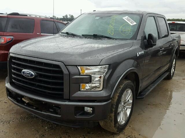 1FTEW1CF8FKE70509 - 2015 FORD F150 SUPER GRAY photo 2