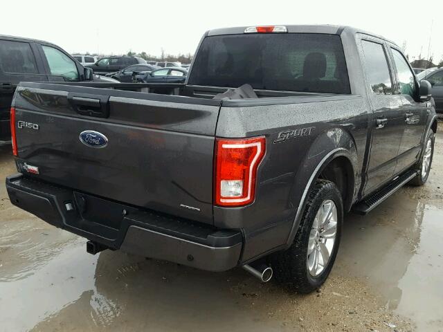 1FTEW1CF8FKE70509 - 2015 FORD F150 SUPER GRAY photo 4