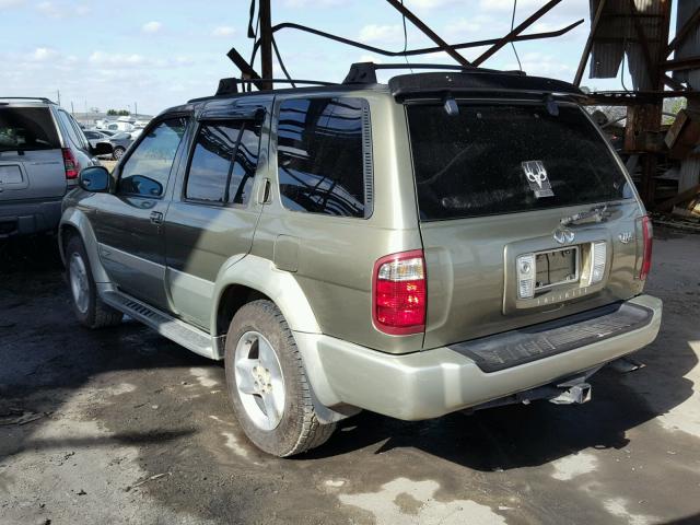 JNRDR09Y72W262694 - 2002 INFINITI QX4 GREEN photo 3