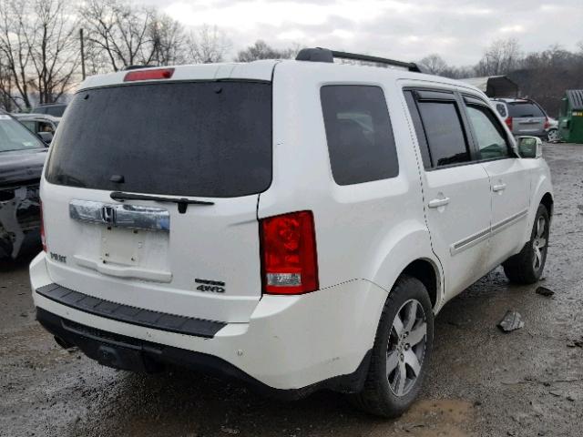 5FNYF4H91CB024566 - 2012 HONDA PILOT TOUR WHITE photo 4