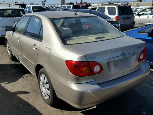 1NXBR38E84Z339485 - 2004 TOYOTA COROLLA CE TAN photo 3