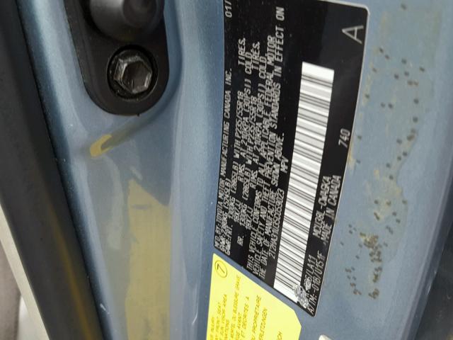 2T2HA31U35C059023 - 2005 LEXUS RX 330 BLUE photo 10