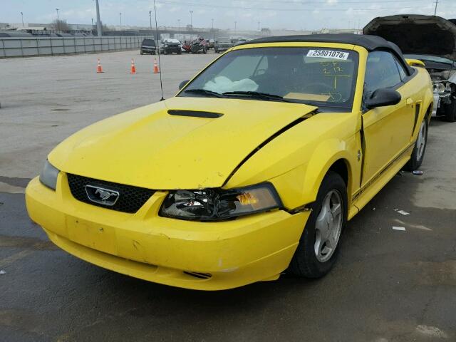 1FAFP44471F200534 - 2001 FORD MUSTANG YELLOW photo 2