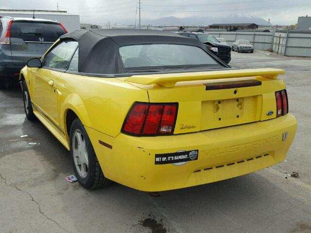 1FAFP44471F200534 - 2001 FORD MUSTANG YELLOW photo 3