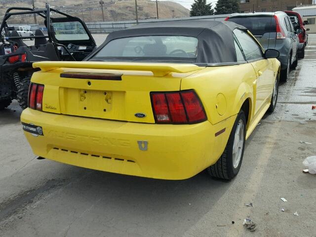 1FAFP44471F200534 - 2001 FORD MUSTANG YELLOW photo 4