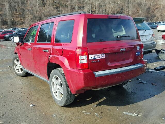 1J8FF28W58D557724 - 2008 JEEP PATRIOT SP RED photo 3