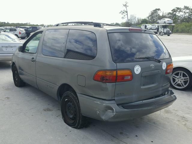 4T3GF19C6YU296312 - 2000 TOYOTA SIENNA CE GRAY photo 3