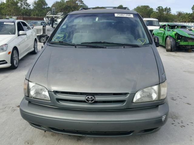 4T3GF19C6YU296312 - 2000 TOYOTA SIENNA CE GRAY photo 9