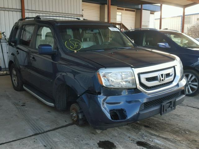 5FNYF3H50BB047276 - 2011 HONDA PILOT EXL BLUE photo 1