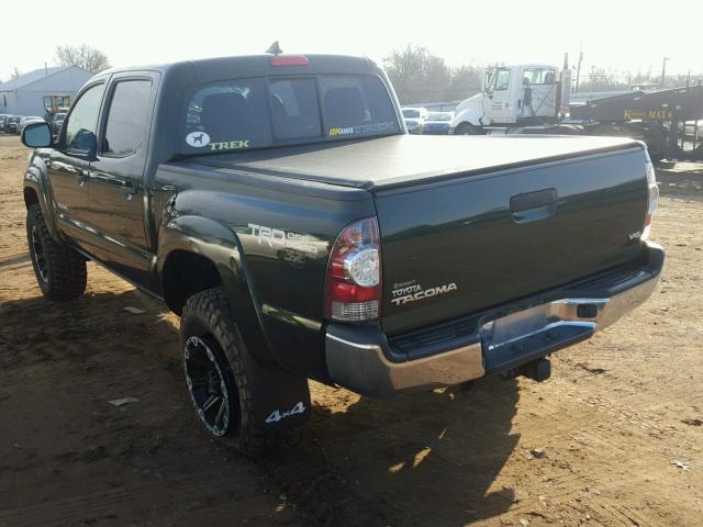 3TMLU4EN9CM083667 - 2012 TOYOTA TACOMA DOU GREEN photo 3