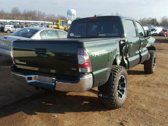 3TMLU4EN9CM083667 - 2012 TOYOTA TACOMA DOU GREEN photo 4