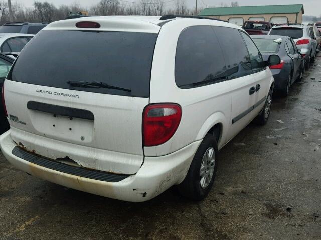 1D4GP24R47B171866 - 2007 DODGE GRAND CARA WHITE photo 4