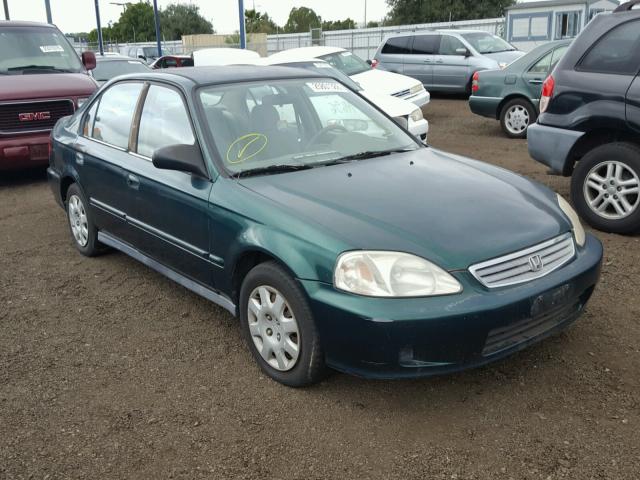 2HGEJ6617YH544963 - 2000 HONDA CIVIC BASE GREEN photo 1