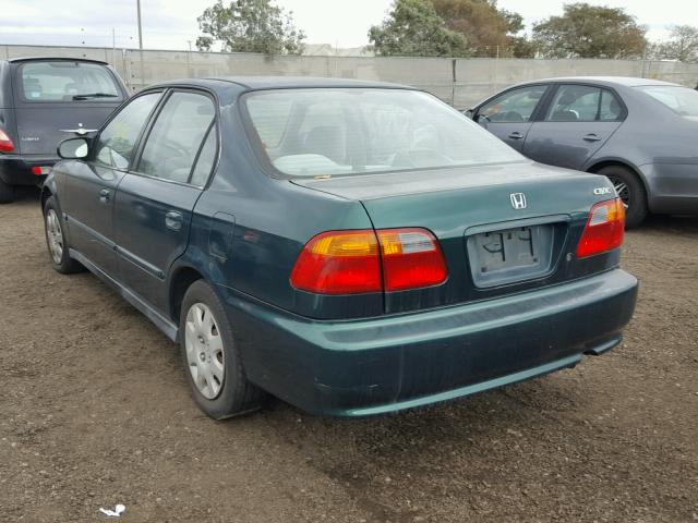 2HGEJ6617YH544963 - 2000 HONDA CIVIC BASE GREEN photo 3