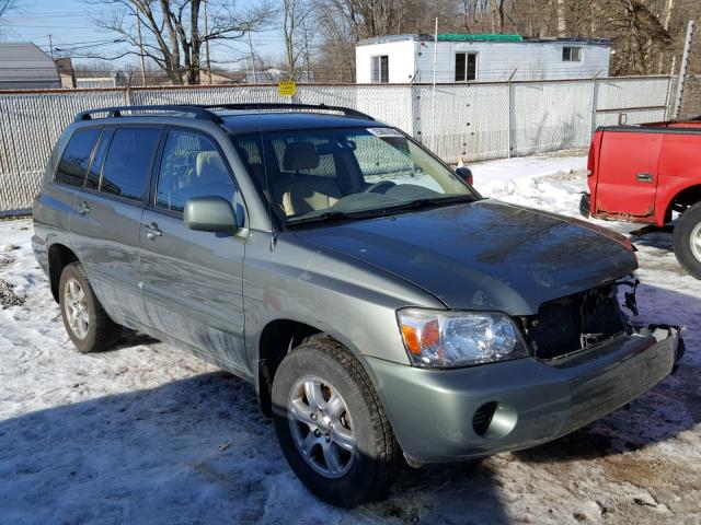 JTEDP21A750049294 - 2005 TOYOTA HIGHLANDER GREEN photo 1