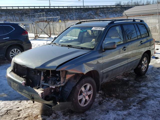 JTEDP21A750049294 - 2005 TOYOTA HIGHLANDER GREEN photo 2