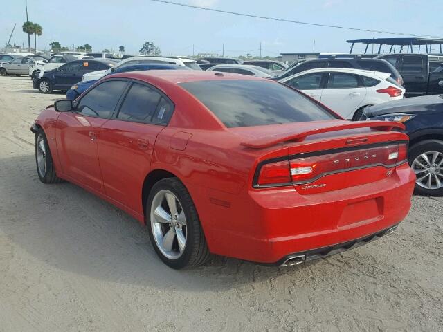2C3CDXCT1EH117402 - 2014 DODGE CHARGER R/ RED photo 3