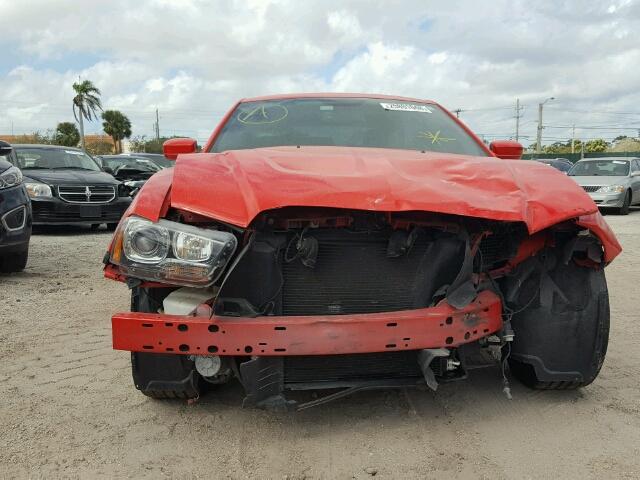 2C3CDXCT1EH117402 - 2014 DODGE CHARGER R/ RED photo 9