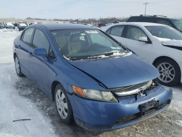 2HGFA16567H509100 - 2007 HONDA CIVIC LX BLUE photo 1