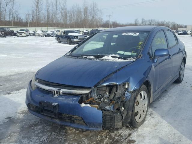 2HGFA16567H509100 - 2007 HONDA CIVIC LX BLUE photo 2