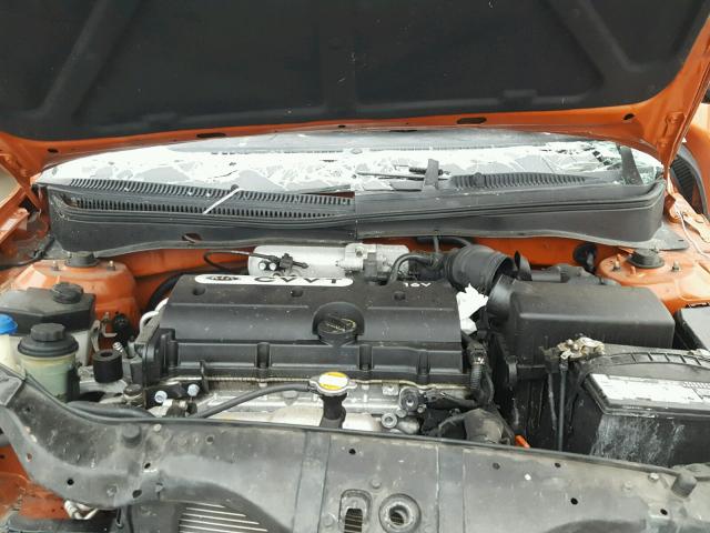 KNADE223096462958 - 2009 KIA RIO BASE ORANGE photo 7