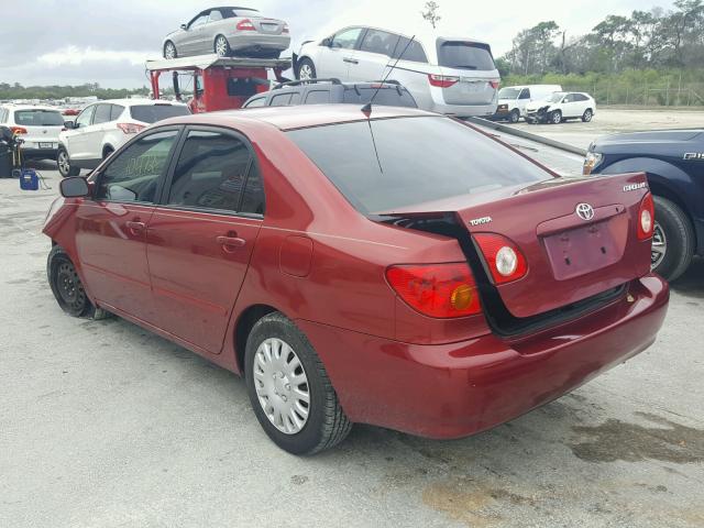 1NXBR32E83Z067009 - 2003 TOYOTA COROLLA CE RED photo 3