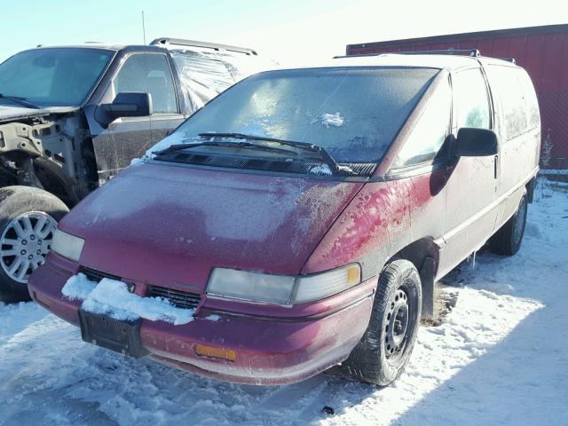 1GHCU06D6MT315878 - 1991 OLDSMOBILE SILHOUETTE RED photo 2