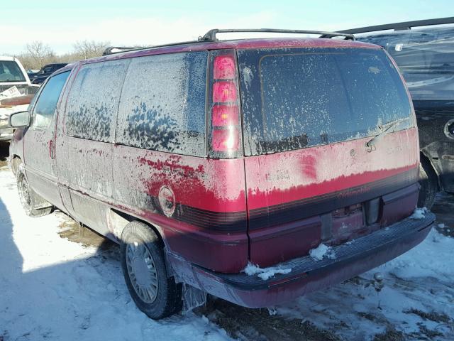 1GHCU06D6MT315878 - 1991 OLDSMOBILE SILHOUETTE RED photo 3