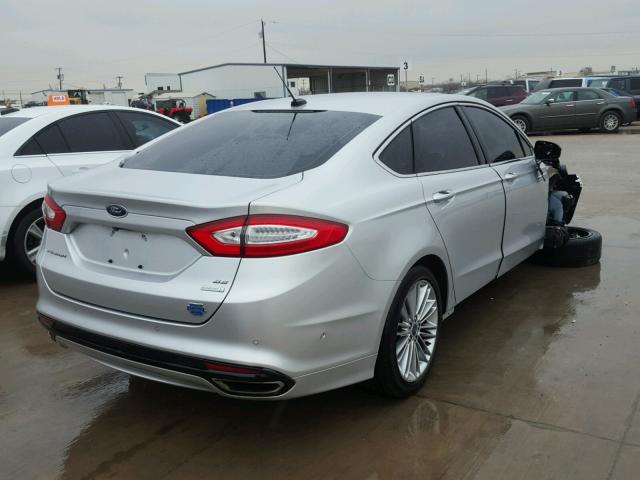 3FA6P0H99DR191633 - 2013 FORD FUSION SE SILVER photo 4