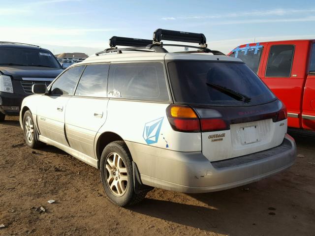 4S3BH686626607646 - 2002 SUBARU LEGACY OUT WHITE photo 3