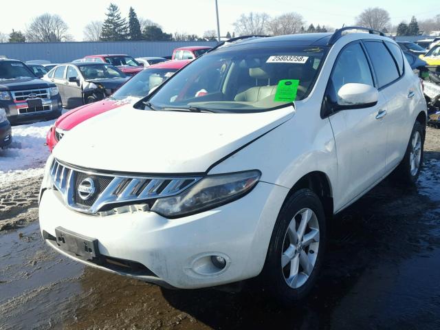 JN8AZ18W59W137586 - 2009 NISSAN MURANO S WHITE photo 2