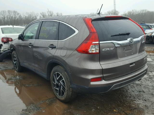 5J6RM4H49GL048187 - 2016 HONDA CR-V SE GRAY photo 3