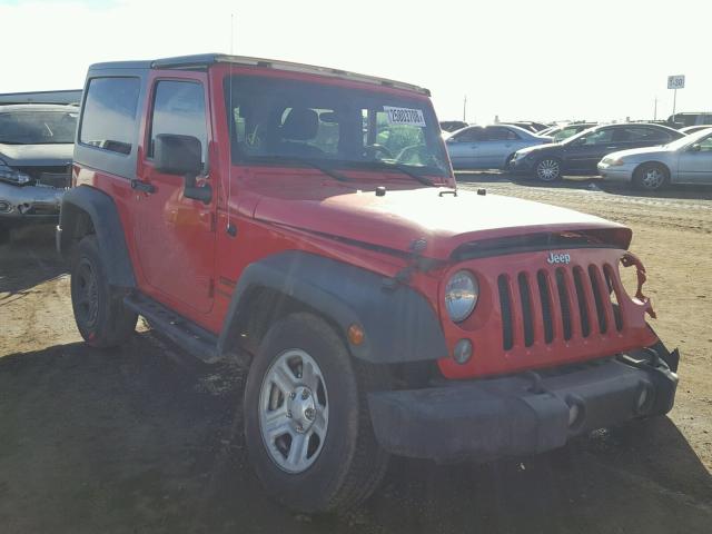 1C4AJWAG9EL319239 - 2014 JEEP WRANGLER S RED photo 1