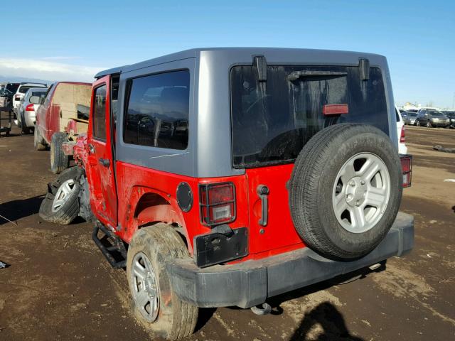 1C4AJWAG9EL319239 - 2014 JEEP WRANGLER S RED photo 3