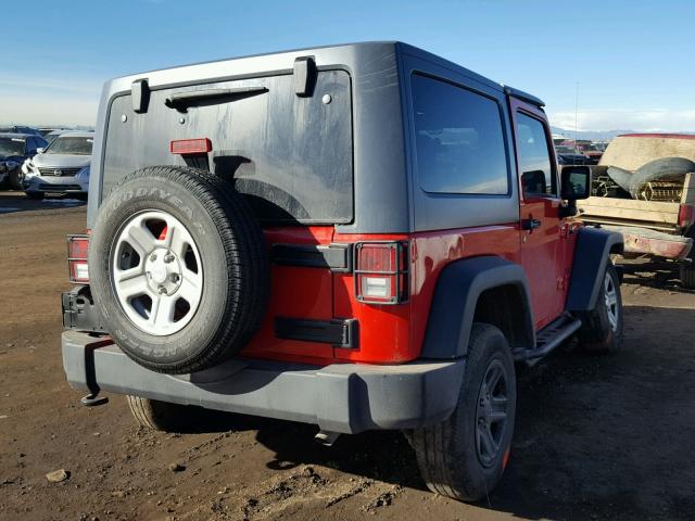 1C4AJWAG9EL319239 - 2014 JEEP WRANGLER S RED photo 4