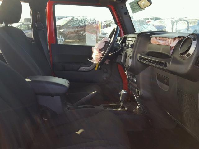 1C4AJWAG9EL319239 - 2014 JEEP WRANGLER S RED photo 5