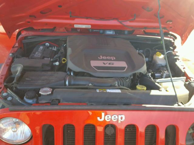 1C4AJWAG9EL319239 - 2014 JEEP WRANGLER S RED photo 7