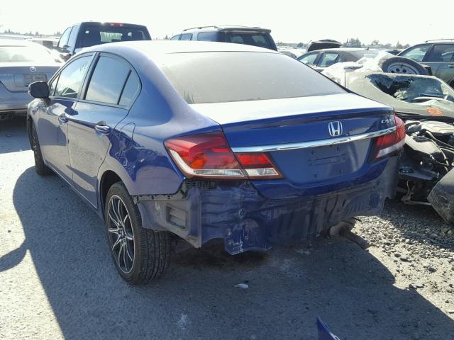 19XFB2F51DE277790 - 2013 HONDA CIVIC LX BLUE photo 3