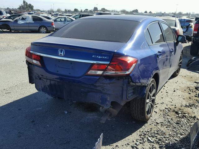 19XFB2F51DE277790 - 2013 HONDA CIVIC LX BLUE photo 4