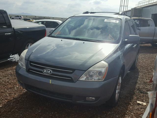 KNDMB233676159898 - 2007 KIA SEDONA EX BLUE photo 2