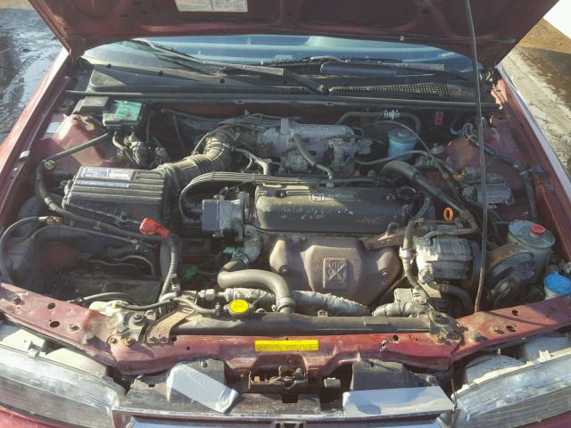 1HGCB7259MA024694 - 1991 HONDA ACCORD LX BURGUNDY photo 7